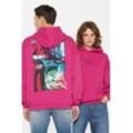 Kapuzensweatshirt HARLEM SOUL Gr. M/L, pink (magenta), Herren, Material: 80% Baumwolle, 20% Polyester, bedruckt, Sweatshirts, mit Bio-Baumwolle