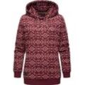 Hoodie RAGWEAR "Cinda" Gr. M (38), rot (weinrot) Damen Sweatshirts modischer Kapuzenpullover mit hohem Kragen