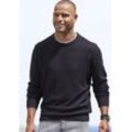 Rundhalspullover JOHN DEVIN Gr. S (44/46), schwarz, Herren, Strick, Obermaterial: 50% Baumwolle, 50% Polyacryl, unifarben, Pullover, in modischer Strickstruktur