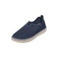 Sneaker ILSE JACOBSEN "TULIP3275" Gr. 37, blau (schwarz indigo), Damen, Obermaterial: 60% Nylon, 40% Polyurethan; Futter: 60% Nylon, 40% Polyurethan, Schuhe Espadrille Slipper, Praktisch, bequem, flexible Laufsohle, ohne Klebstoff