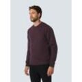 Sweater NO EXCESS "No Excess Jacquard Pullover mit Rundhalsausschnitt" Gr. XL, lila (aubergine), Herren, 54% Polyester, 44% Baumwolle, 2% Elasthan, Sweatshirts