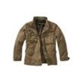 Parka BRANDIT "Brandit Herren Kids M65 Giant Jacket", Jungen, Gr. 122/128, grün (olive), 100% Baumwolle, unifarben, casual, normal, ohne Ausschnitt, Langarm, Jacken