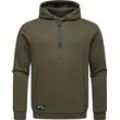 Kapuzenpullover RAGWEAR "Arrwen" Gr. L (52), gelb (gelbgrün) Herren Pullover Gemütlicher Hoodie mit verstellbarer Kapuze