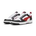 Sneaker PUMA "Rebound V6 Low Sneakers Erwachsene", Gr. 38.5, weiß for all time rot schwarz transparent, Obermaterial: Textil, Synthetik; Futter: Textil; Innensohle: Textil; Laufsohle: Gummi, Schuhe