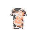 T-Shirt ALPHA INDUSTRIES "Alpha Industries Men - T-Shirts Backprint T Camo" Gr. L, orange (orange grau camo) Herren Shirts