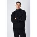 Langarmshirt CHAMPION "Half Zip Sweatshirt" Gr. L (52/54), schwarz (nbk) Herren Shirts