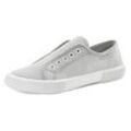 Sneaker LASCANA Gr. 35, grau (hellgrau) Damen Schuhe Damenschuh Skaterschuh Slip-on-Sneaker Sneaker low Sommerschuh Slipper, Halbschuh, Slip-On-Sneaker bequem zum Reinschlüpfen