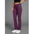 Jazzpants KANGAROOS "Sporty Jazzpants", Damen, Gr. 34, N-Gr, lila (plum), Jersey, Obermaterial: 80% Polyester, 20% Elasthan, unifarben, sportlich, schmal lang, Hosen