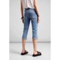 Comfort-fit-Jeans STREET ONE Gr. 27, Länge 20, blau (light blau random), Damen, Web, Jeans, 82% Baumwolle, 16% Repreve Polyester, 2% Elasthan, unifarben, Jeans, 5-Pocket-Style