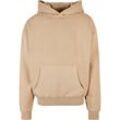 Kapuzensweatshirt URBAN CLASSICS "Urban Classics Herren Heavy Terry Garment Dye Hoody" Gr. L, beige (unionbeige) Herren Sweatshirts