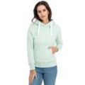 Kapuzensweatshirt DEPROC ACTIVE "HildaCMYK II WOMEN" Gr. 36 (S), grün Damen Sweatshirts weiche Fleecejacke mit Kängurutasche