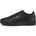 Sneaker PUMA "CARINA 2.0", Gr. 38, schwarz (puma schwarz, puma schwarz, schwarz shadow), Leder, sportlich, Schuhe