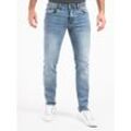 Slim-fit-Jeans PEAK TIME "Mailand" Gr. 30, Länge 34, blau (hellblau) Herren Jeans 5-Pocket-Jeans mit super hohem Stretch-Anteil