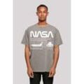 T-Shirt F4NT4STIC "Classic Space Shuttle" Gr. XXL, grau (asphalt), Herren, Obermaterial: 100% Baumwolle, Shirts, Print