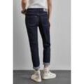 Comfort-fit-Jeans STREET ONE, Damen, Gr. 24, Länge 30, blau (dunkelblau soft wash), Jeans, 72% Baumwolle, 27% Polyester, 1% Elasthan, unifarben, casual, lang, Jeans, 5-Pocket-Style