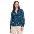 Schlupfbluse BETTY & CO "Betty & Co Schlupfbluse mit Plissee" Gr. 36, blau (dunkelblau, petrol), Damen, Obermaterial: 100% Polyester. Futter: 100% Polyester., Blusen