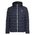 Winterjacke URBAN CLASSICS "Urban Classics Herren Basic Bubble Jacket", Herren, Gr. M, blau (navy weiß navy), 100% Nylon, unifarben, casual, normal, ohne Ausschnitt, Langarm, Jacken