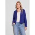 Kurzblazer STREET ONE Gr. 44, blau (intense royal blue) Damen Blazer mit Reverskragen