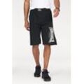 Sweatshorts LONSDALE "JAM", Herren, Gr. L (52/54), N-Gr, schwarz, Obermaterial: 100% Baumwolle, unifarben, sportlich, bequem knielang, Hosen