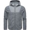 Fleecejacke RAGWEAR "Adar" Gr. L (52), grau Herren Jacken Angesagte Plüschjacke mit hohem Kragen