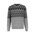 Strickpullover LERROS "LERROS" Gr. L, grau (platinum grey melange) Herren Pullover