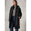 Trenchcoat CECIL, Damen, Gr. M (40), schwarz, Stoff, Obermaterial Trenchcoat: 87% Polyamid, 13% Elasthan; Obermaterial Steppmantel: 100% Polyamid, Futter: 100% Polyester; Füllung: 100% Polyester, unifarben, casual, gerade hüftbedeckend, ohne Ausschnitt, Langarm Bündchen, Mäntel, mit abnehmbarer Kapuze