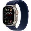 APPLE Watch Ultra 2 GPS + Cellular 49 mm Trail Loop Armband Blau 2024 Smartwatch Titangehäuse, 145 - 220 mm, Natur