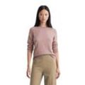 Strickpullover MARC O'POLO "aus softem Baumwolle-Schurwolle-Mix" Gr. M, rosa Damen Pullover