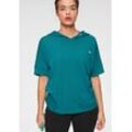 T-Shirt KANGAROOS Gr. 40/42, blau (petrol) Damen Shirts Kurzarm, lässige Passform, aus Baumwolle