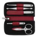 Zwilling Beauty - Maniküre Pediküre Set 5tlg. Mit Kombi-nagelschere - twinox Leather Case Red 5pcs Packed