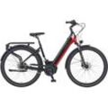 E-Bike PROPHETE "Geniesser 4.9" Gr. 48, schwarz (schwarz, rot), E-Bikes, 48cm, 28 Zoll (71,12cm), Pedelec, Elektrofahrrad für Damen u. Herren