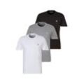 T-Shirt CALVIN KLEIN JEANS "3 PACK MONOLOGO T-SHIRT" Gr. S, hellweiß, ck schwarz, grau heather Herren, Shirts mit Logodruck