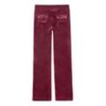 Sweathose JUICY COUTURE "DEL RAY PANT Damen", Damen, Gr. M, EURO-Größen, rot (tawny port), 95% POLYESTER 5% ELASTAN, figurbetont, Hosen, Trainingshose Damen, Sweathose, Velour, Jogginghose mit Glitzer, Sale