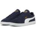 Sneaker PUMA "PUMA Club II Suede Sneakers Erwachsene" Gr. 44, blau (navy weiß gold blau), Obermaterial: Leder, Synthetik; Futter: Textil; Innensohle: Textil; Laufsohle: Gummi, Schuhe