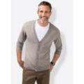 Cardigan MARCO DONATI Gr. 46, beige (natur, meliert) Herren Strickjacken