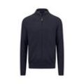 Strickjacke FYNCH-HATTON Gr. 4XL, blau (navy) Herren Strickjacken mit Reißverschluss