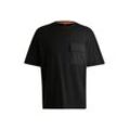 T-Shirt BOSS ORANGE "Te_PocketCargo" Gr. M, schwarz (schwarz001) Herren Shirts mit Cargotasche