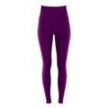 Leggings WINSHAPE "Functional Comfort HWL117C" Gr. M, Normalgrößen, lila (schwarz plum) Damen Hosen mit V-Shape Applikation und Core-Bund