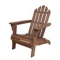 Chic Antique Adirondack faltbarer Stuhl, 97x73x87 cm, natur