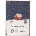 IB Laursen Metallschild Home for Christmas, 14 x 20 cm