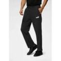 Trainingshose PUMA "ESS LOGO PANTS TR OP SRL", Herren, Gr. L, N-Gr, schwarz (puma schwarz), Sweatware, Obermaterial: 68% Baumwolle, 32% Polyester, unifarben, sportlich, regular fit normal, Hosen, Sweathose