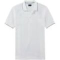 Poloshirt OLYMP "Casual", Herren, Gr. XXXL, weiß, Piquu00e9, Obermaterial: 100% Baumwolle, Basic, Kurzarm, Shirts, mit Kontrastkanten