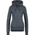 Kapuzensweatjacke ALIFE & KICKIN "Damen PalinaAK A" Gr. L, blau (marine melange) Damen Sweatjacken