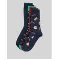 Socken mit Label-Detail Modell 'XMAS CANDY' im 5er-Pack