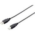 Equip - USB-Kabel usb-a Stecker, usb-b Stecker 3.00 m Schwarz 128861