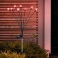 Solarlampe Außenleuchte Gartenlampe rgb Farbwechsel Dekolampe Erdspieß h 70 cm