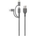 GP USB-Ladekabel USB 2.0 USB-A Stecker, Apple Lightning Stecker, USB-Micro-B Stecker, USB-C® Stecker