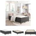 The Living Store - Boxspringbett Dunkelgrau Stoff 120x200 cm - Betten & Bettgestelle - Grau