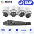 Annke - 5MP PoE Außen Überwachungskamera Set,4x5MP ip PoE Kamera mit Audio Nachtsicht Bewegungserkennung, 0TB