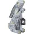 Dekofigur Hasenform Grau aus Leichtbeton 37 cm Outdoor Außenbereich Gartendeko Osterdeko Dekoration Wohnaccessoires Osterhase